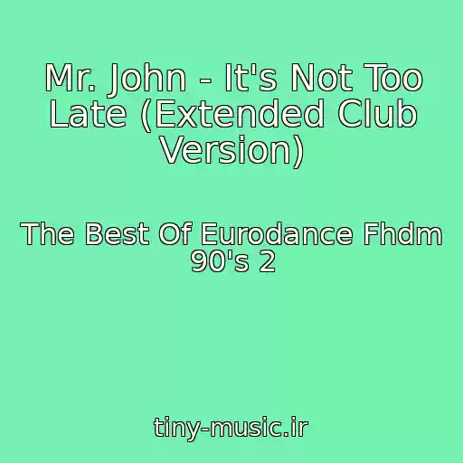 کاور آهنگ Mr. John - It's Not Too Late (Extended Club Version) از The Best Of Eurodance Fhdm 90's 2