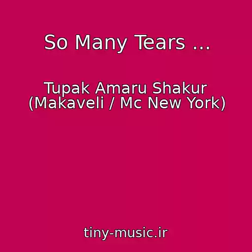 کاور آهنگ So Many Tears ... از Tupak Amaru Shakur (Makaveli / Mc New York)
