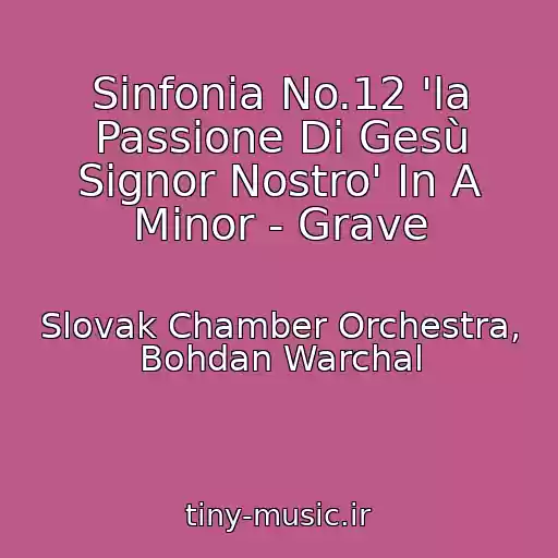 کاور آهنگ Sinfonia No.12 'la Passione Di Gesù Signor Nostro' In A Minor - Grave از Slovak Chamber Orchestra, Bohdan Warchal