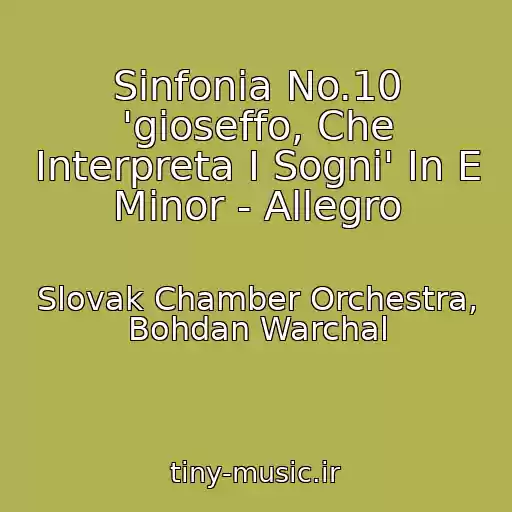 کاور آهنگ Sinfonia No.10 'gioseffo, Che Interpreta I Sogni' In E Minor - Allegro از Slovak Chamber Orchestra, Bohdan Warchal