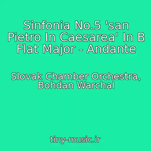 کاور آهنگ Sinfonia No.5 'san Pietro In Caesarea' In B Flat Major - Andante از Slovak Chamber Orchestra, Bohdan Warchal