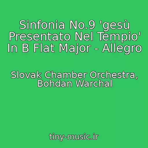 کاور آهنگ Sinfonia No.9 'gesù Presentato Nel Tempio' In B Flat Major - Allegro از Slovak Chamber Orchestra, Bohdan Warchal