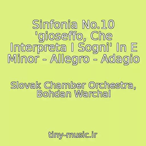 کاور آهنگ Sinfonia No.10 'gioseffo, Che Interpreta I Sogni' In E Minor - Allegro - Adagio از Slovak Chamber Orchestra, Bohdan Warchal