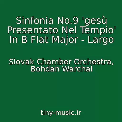 کاور آهنگ Sinfonia No.9 'gesù Presentato Nel Tempio' In B Flat Major - Largo از Slovak Chamber Orchestra, Bohdan Warchal