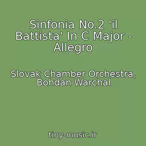 کاور آهنگ Sinfonia No.2 'il Battista' In C Major - Allegro از Slovak Chamber Orchestra, Bohdan Warchal
