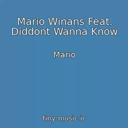 کاور آهنگ Mario Winans Feat. Diddont Wanna Know از Mario