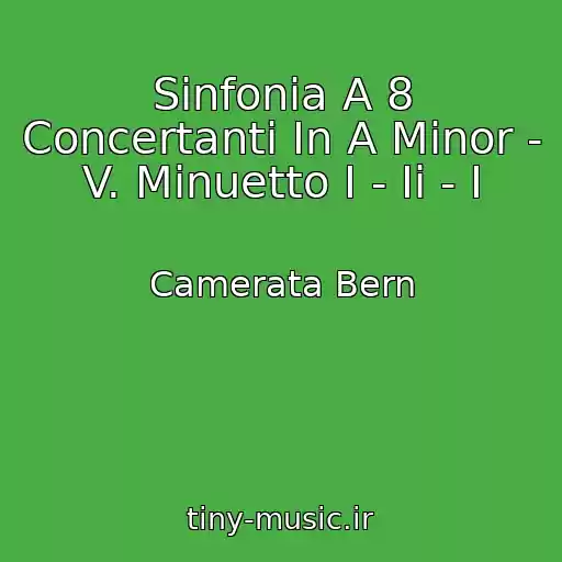 کاور آهنگ Sinfonia A 8 Concertanti In A Minor - V. Minuetto I - Ii - I از Camerata Bern