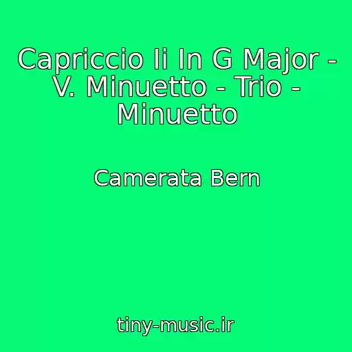 کاور آهنگ Capriccio Ii In G Major - V. Minuetto - Trio - Minuetto از Camerata Bern