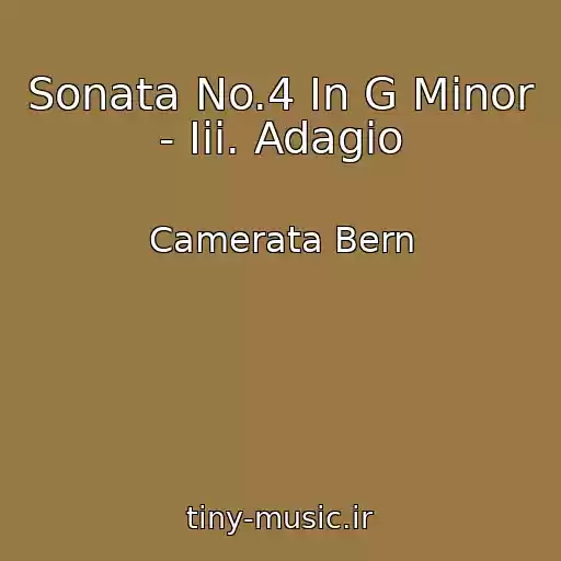 کاور آهنگ Sonata No.4 In G Minor - Iii. Adagio از Camerata Bern