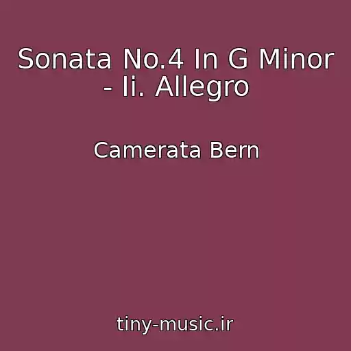 کاور آهنگ Sonata No.4 In G Minor - Ii. Allegro از Camerata Bern