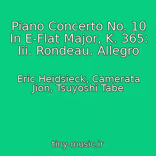 کاور آهنگ Piano Concerto No. 10 In E-Flat Major, K. 365: Iii. Rondeau. Allegro از Eric Heidsieck, Camerata Jion, Tsuyoshi Tabe