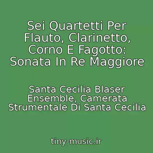 کاور آهنگ Sei Quartetti Per Flauto, Clarinetto, Corno E Fagotto: Sonata In Re Maggiore از Santa Cecilia Blaser Ensemble, Camerata Strumentale Di Santa Cecilia