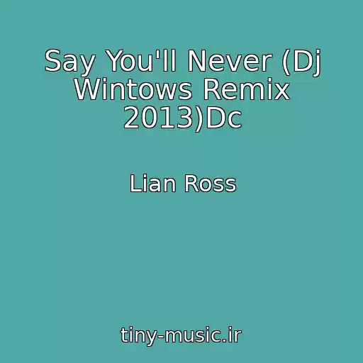 کاور آهنگ Say You'll Never (Dj Wintows Remix 2013)Dc از Lian Ross