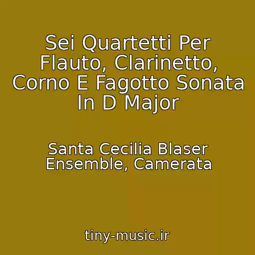 کاور آهنگ Sei Quartetti Per Flauto, Clarinetto, Corno E Fagotto Sonata In D Major از Santa Cecilia Blaser Ensemble, Camerata