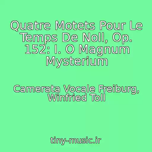 کاور آهنگ Quatre Motets Pour Le Temps De Noll, Op. 152: I. O Magnum Mysterium از Camerata Vocale Freiburg, Winfried Toll
