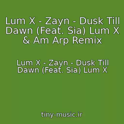 کاور آهنگ Lum X - Zayn - Dusk Till Dawn (Feat. Sia) Lum X & Am Arp Remix از Lum X - Zayn - Dusk Till Dawn (Feat. Sia) Lum X