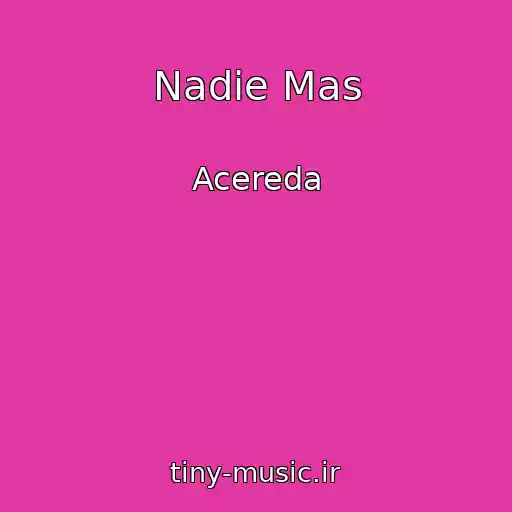 کاور آهنگ Nadie Mas از Acereda