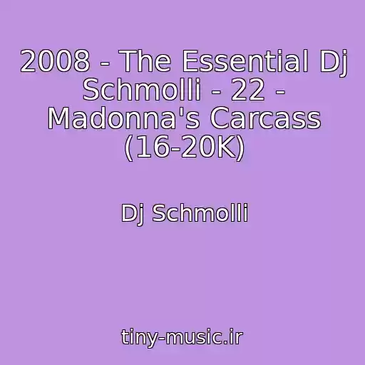 کاور آهنگ 2008 - The Essential Dj Schmolli - 22 - Madonna's Carcass (16-20K) از Dj Schmolli
