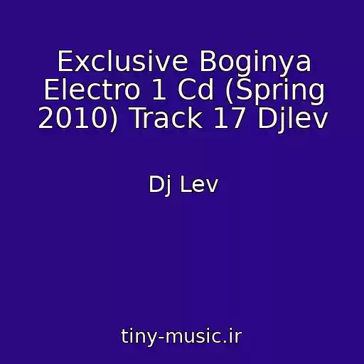 کاور آهنگ Exclusive Boginya Electro 1 Cd (Spring 2010) Track 17 Djlev از Dj Lev