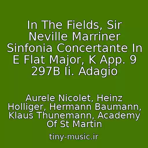 کاور آهنگ In The Fields, Sir Neville Marriner Sinfonia Concertante In E Flat Major, K App. 9 297B Ii. Adagio از Aurele Nicolet, Heinz Holliger, Hermann Baumann, Klaus Thunemann, Academy Of St Martin