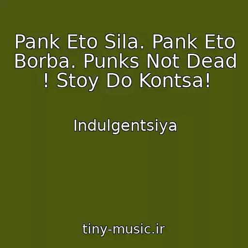 کاور آهنگ Pank Eto Sila. Pank Eto Borba. Punks Not Dead ! Stoy Do Kontsa! از Indulgentsiya