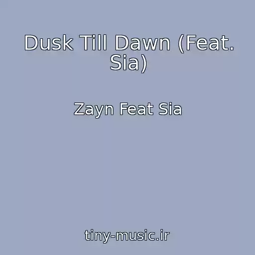 کاور آهنگ Dusk Till Dawn (Feat. Sia) از Zayn Feat Sia