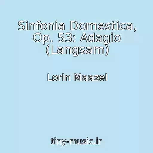 کاور آهنگ Sinfonia Domestica, Op. 53: Adagio (Langsam) از Lorin Maazel