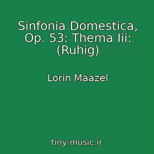 کاور آهنگ Sinfonia Domestica, Op. 53: Thema Iii: (Ruhig) از Lorin Maazel