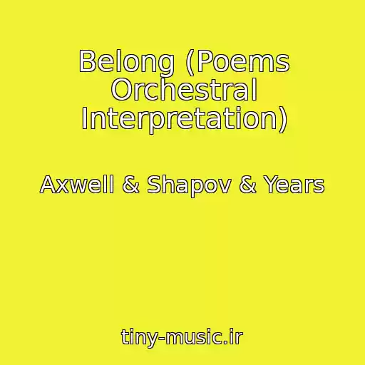 کاور آهنگ Belong (Poems Orchestral Interpretation) از Axwell & Shapov & Years