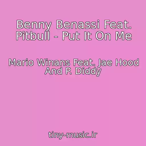 کاور آهنگ Benny Benassi Feat. Pitbull - Put It On Me از Mario Winans Feat. Jae Hood And P. Diddy