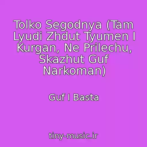 کاور آهنگ Tolko Segodnya (Tam Lyudi Zhdut Tyumen I Kurgan, Ne Prilechu, Skazhut Guf Narkoman) از Guf I Basta