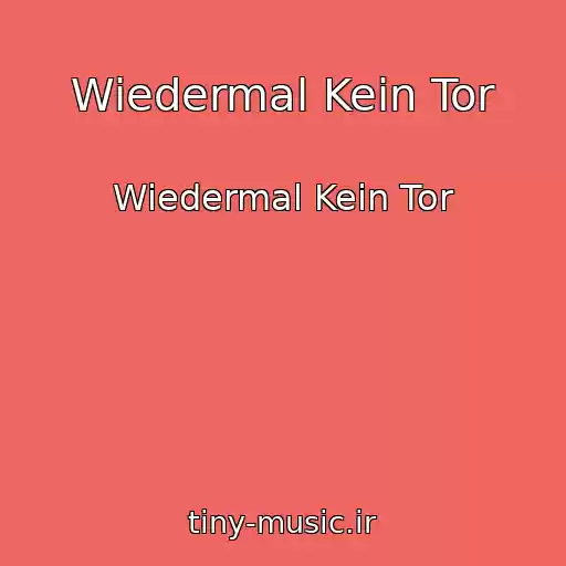 کاور آهنگ Wiedermal Kein Tor از Wiedermal Kein Tor
