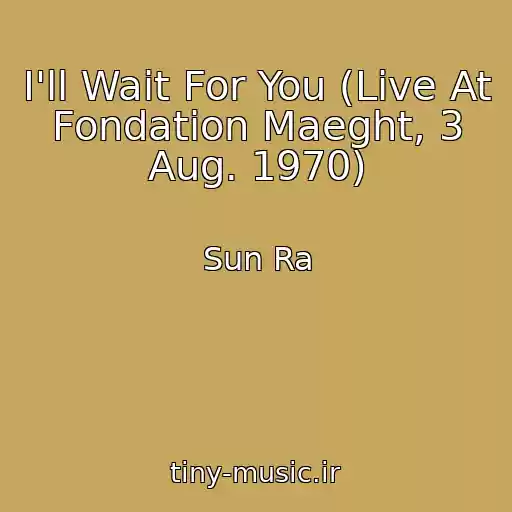 کاور آهنگ I'll Wait For You (Live At Fondation Maeght, 3 Aug. 1970) از Sun Ra