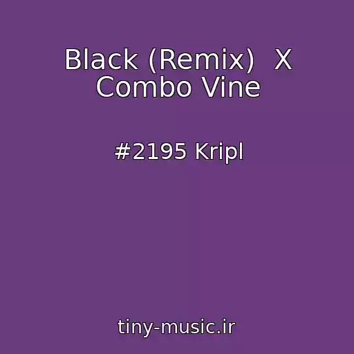 کاور آهنگ Black (Remix)  X Combo Vine از #2195 Kripl