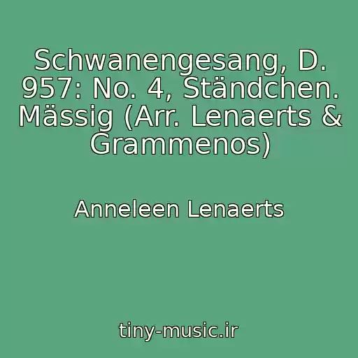 کاور آهنگ Schwanengesang, D. 957: No. 4, Ständchen. Mässig (Arr. Lenaerts & Grammenos) از Anneleen Lenaerts