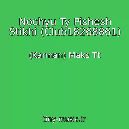 کاور آهنگ Nochyu Ty Pishesh Stikhi (Club18268861) از (Karman) Maks Tt
