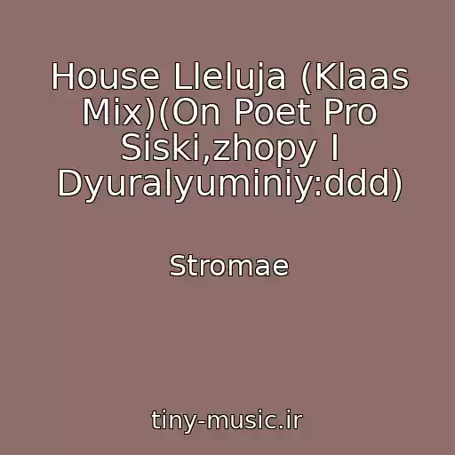کاور آهنگ House Lleluja (Klaas Mix)(On Poet Pro Siski,zhopy I Dyuralyuminiy:ddd) از Stromae