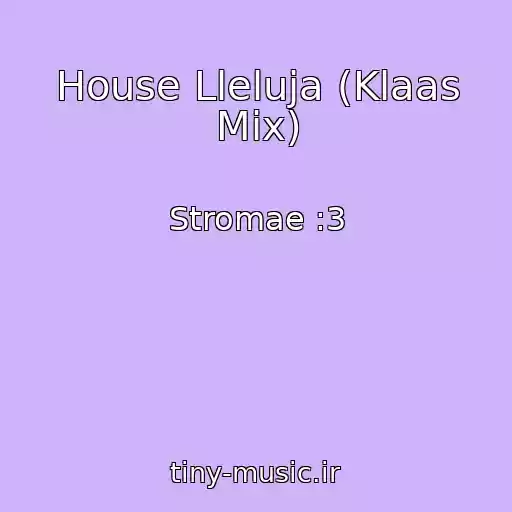 کاور آهنگ House Lleluja (Klaas Mix) از Stromae :3