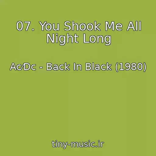 کاور آهنگ 07. You Shook Me All Night Long از Ac⁄Dc - Back In Black (1980)