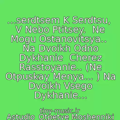 کاور آهنگ ...serdtsem K Serdtsu,  V Nebo Ptitsey.  Ne Mogu Ostanovitsya..  Na Dvoikh Odno Dykhanie  Cherez Rasstoyanie.. (Ne Otpuskay Menya... ) Na Dvoikh Vsego Dykhanie... از Astudio_Otpetye Moshenniki - Serdtsem K Serdtsu