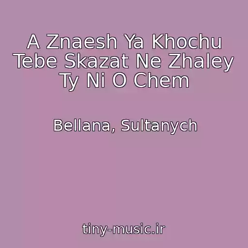 کاور آهنگ A Znaesh Ya Khochu Tebe Skazat Ne Zhaley Ty Ni O Chem از Bellana, Sultanych