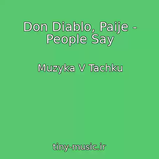 کاور آهنگ Don Diablo, Paije - People Say از Muzyka V Tachku