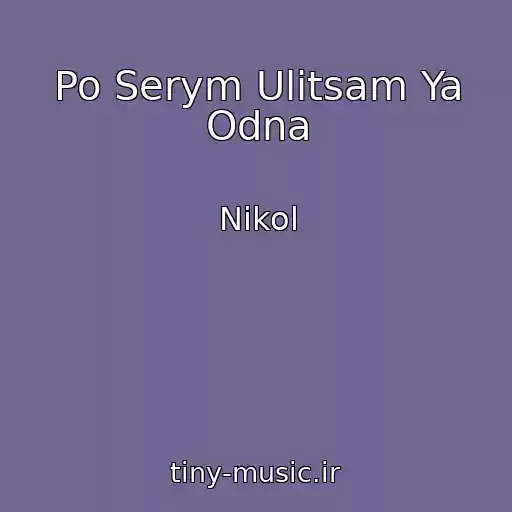 کاور آهنگ Po Serym Ulitsam Ya Odna از Nikol