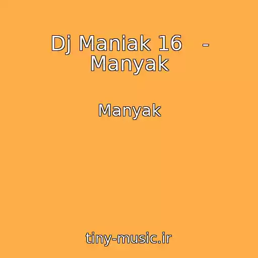 کاور آهنگ Dj Maniak 16   - Manyak از Manyak