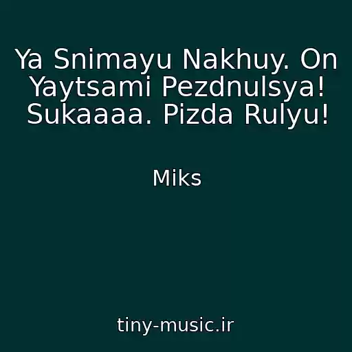 کاور آهنگ Ya Snimayu Nakhuy. On Yaytsami Pezdnulsya! Sukaaaa. Pizda Rulyu! از Miks