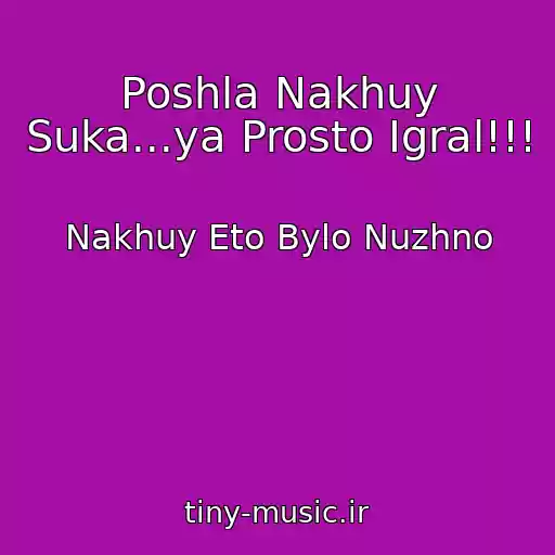 کاور آهنگ Poshla Nakhuy Suka...ya Prosto Igral!!! از Nakhuy Eto Bylo Nuzhno