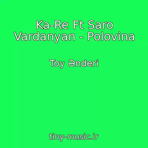 کاور آهنگ Ka-Re Ft Saro Vardanyan - Polovina از Toy Әnderі