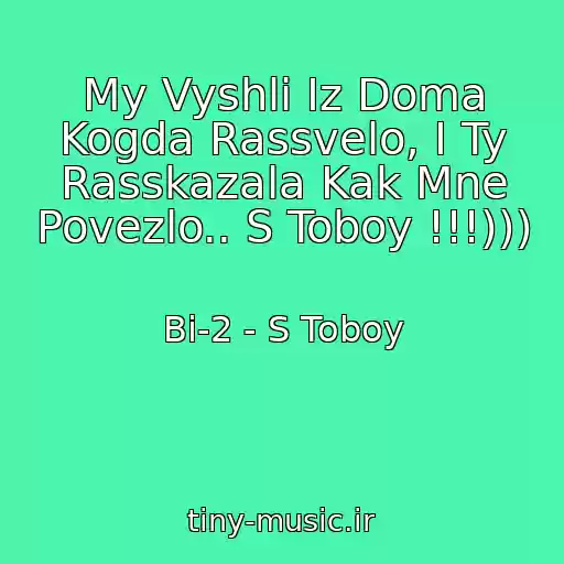 کاور آهنگ My Vyshli Iz Doma Kogda Rassvelo, I Ty Rasskazala Kak Mne Povezlo.. S Toboy !!!))) از Bi-2 - S Toboy