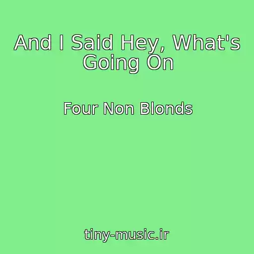 کاور آهنگ And I Said Hey, What's Going On از Four Non Blonds