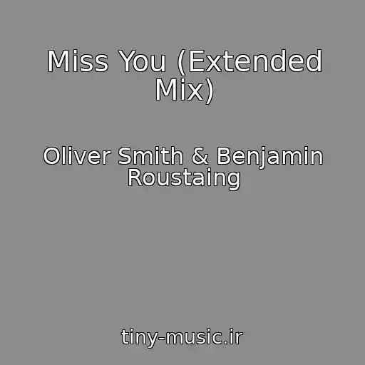 کاور آهنگ Miss You (Extended Mix) از Oliver Smith & Benjamin Roustaing